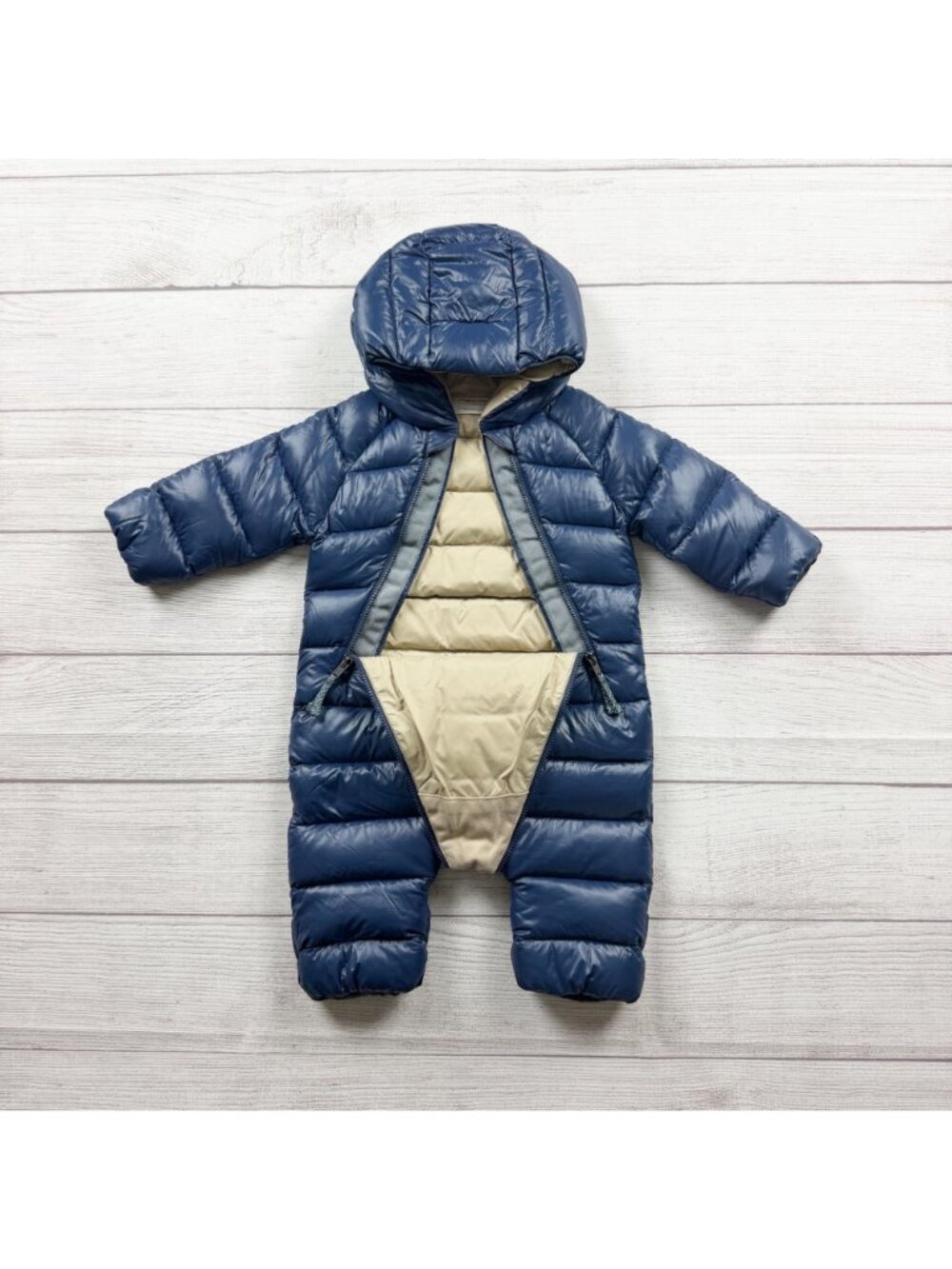 Patagonia Kids Infant Hi-Loft Down Sweater Bunting Suit Hooded Insulated Puffer - Picture 2 of 7